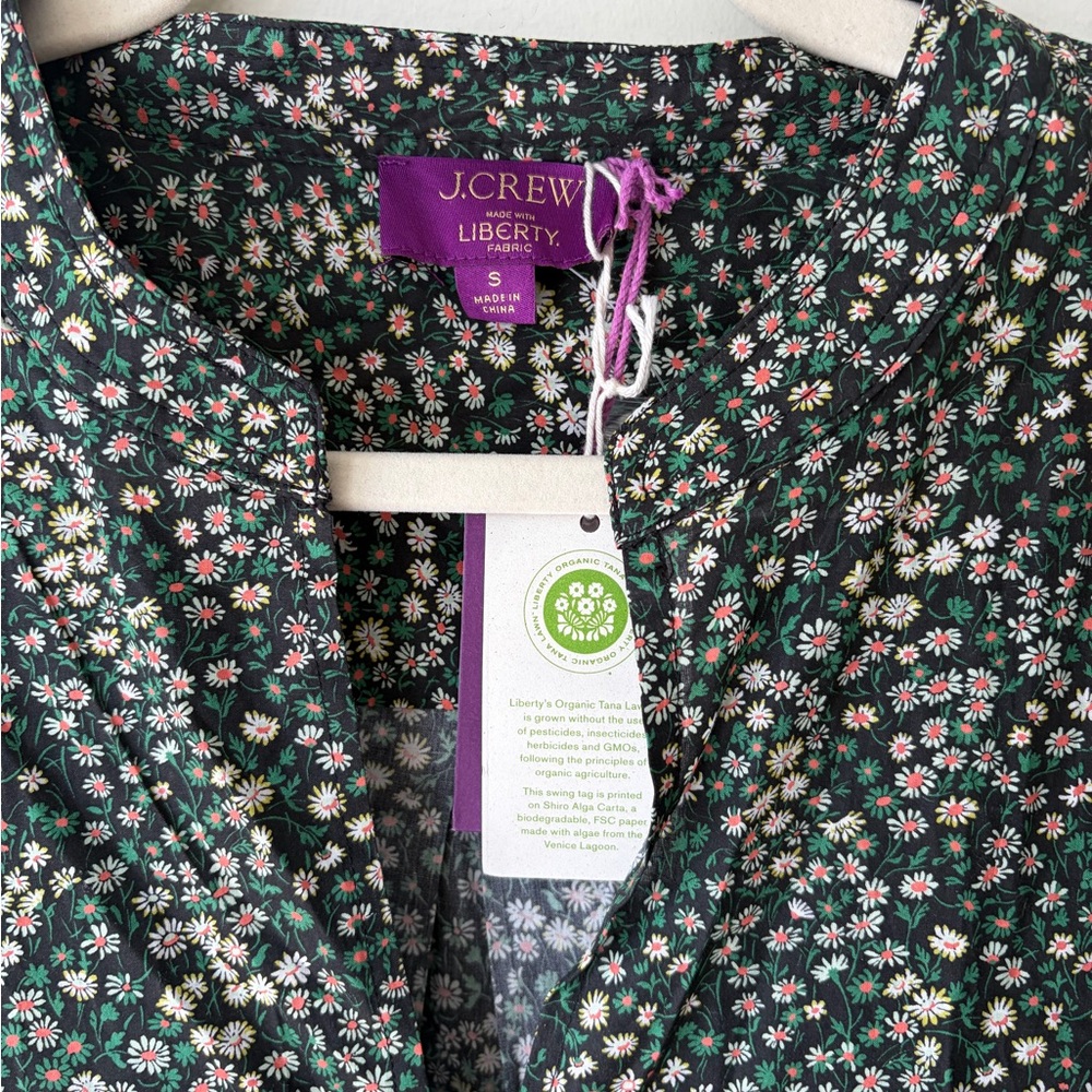 NWT! J. Crew Delilah Dress Liberty of London Marguerite Fabric Size Small - Picture 3 of 6